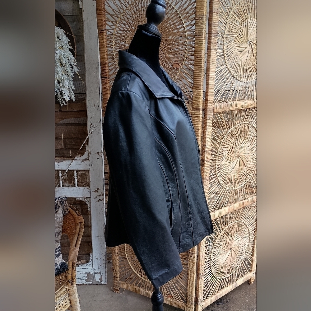 East 5th Black Genuine Leather Jacket_XL - Picture 5 of 9
